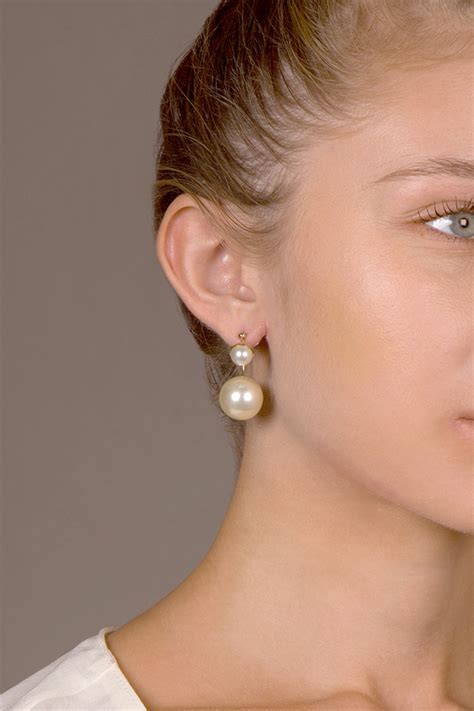 pearl on pearl earrings dior|pearl earrings christian Dior.